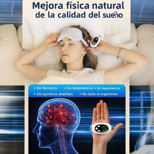 Ayuda para Dormir con Microcorriente, alivia ansiedad, estrés e insomnio – Portátil y Recargable